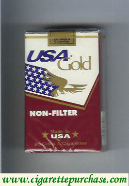 USA Gold Non-Filter cigarettes soft box
